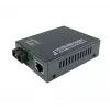 Conversor de media LevelOne RJ45 para SC Gigabit, PoE PSE, fibra monomodo, 20 km