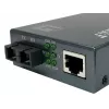 Conversor de media LevelOne RJ45 para SC Gigabit, PoE PSE, fibra monomodo, 20 km