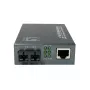 Conversor de media LevelOne RJ45 para SC Gigabit, PoE PSE, fibra monomodo, 20 km