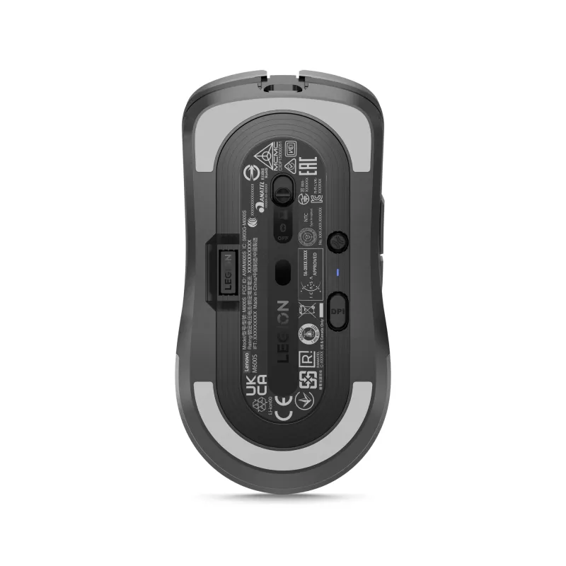 Lenovo Legion M600s rato gaming sem fios, 2,4 GHz + Bluetooth 5.0, USB-C, ótico, 6 botões, cinzento/preto
