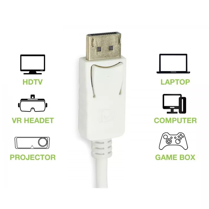 Adaptador de cabo de vídeo Techly IADAP DP-HDMIFP 0,2 m DisplayPort HDMI branco