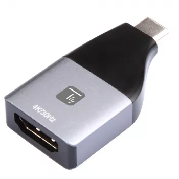 Adaptador gráfico USB Techly IADAP USBC-HDMI4K 4096 x 2160 píxeis preto, prateado