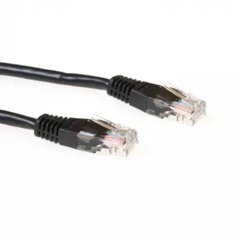 Cabo de rede U/UTP CAT5E ACT preto 20 metros com fichas RJ45
