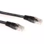 Cabo de rede U/UTP CAT6 ACT preto 0,5 metros com fichas RJ45