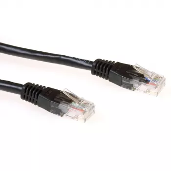 Cabo de rede U/UTP CAT6 ACT preto 2 metros com fichas RJ45
