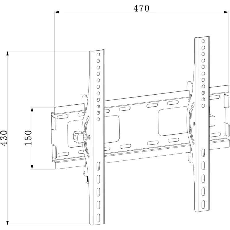 Suporte de TV/base Techly ICA-PLB 231M 139,7 cm (55 inch) preto