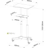 Techly ICA-TB TPM-1BK Carrinho universal para portátil/projetor, 103-125 cm, preto
