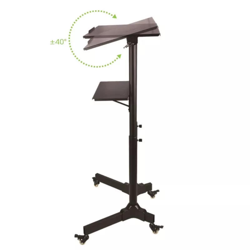 Techly ICA-TB TPM-1BK Carrinho universal para portátil/projetor, 103-125 cm, preto