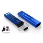 iStorage datAshur PRO+C 32GB | certificado FIPS 140-3 Nível 3 | unidade USB Type-C segura | encriptação de hardware AES-XTS 256 bits | protegida por PIN | adaptador tipo C-A incluído