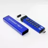 iStorage datAshur PRO+C 32GB | certificado FIPS 140-3 Nível 3 | unidade USB Type-C segura | encriptação de hardware AES-XTS 256 bits | protegida por PIN | adaptador tipo C-A incluído