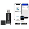 Pen USB cifrada iStorage datAshur BT IS-FL-DBT-256-64, 64 GB, USB 3.2 Gen 1, autenticação por smartphone via Bluetooth, cifragem por hardware AES-XTS de 256 bits, autenticação de dois fatores por SMS, pronta para gestão remota