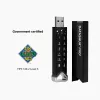 iStorage datAshur PRO2 32 GB | pen USB segura | certificada FIPS 140-2 Nível 3 | encriptação de hardware AES-XTS 256 bits | protegida por palavra-passe | à prova de pó e água |