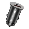 Carregador de automóvel mini Techly USB-A e USB-C Quick Charge 3.0 38W em metal preto