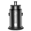 Carregador de automóvel mini Techly USB-A e USB-C Quick Charge 3.0 38W em metal preto