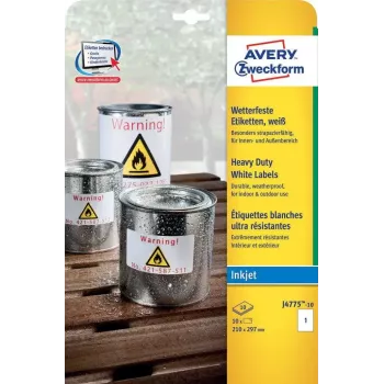 Etiqueta autocolante retangular AVERY J4775-10