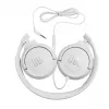 JBL Tune 500 JBLT500WHT auscultadores supra-auriculares, com fio, microfone, cabo plano antiemaranhamento, brancos