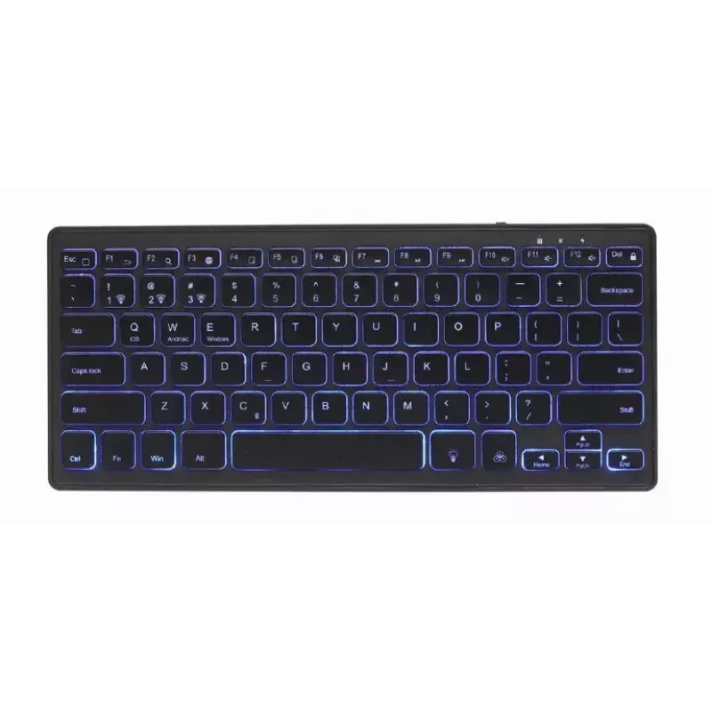 Teclado Gembird KB-BTRGB-01-DE Universal Bluetooth QWERTZ alemão preto