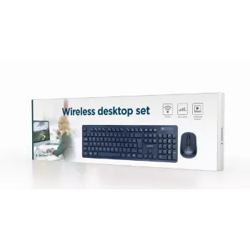 Teclado e rato Gembird KBS-WCH-03-DE Universal RF Wireless QWERTZ alemão preto