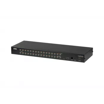 ATEN comutador KVM 32 portas Cat 5e/6, 1920 x 1200 píxeis, Ethernet LAN, Full HD, montagem em rack, 4,8 W, 1HE