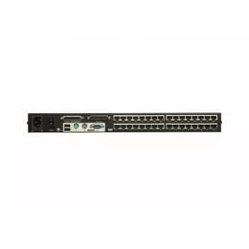 ATEN comutador KVM 32 portas Cat 5e/6, 1920 x 1200 píxeis, Ethernet LAN, Full HD, montagem em rack, 4,8 W, 1HE