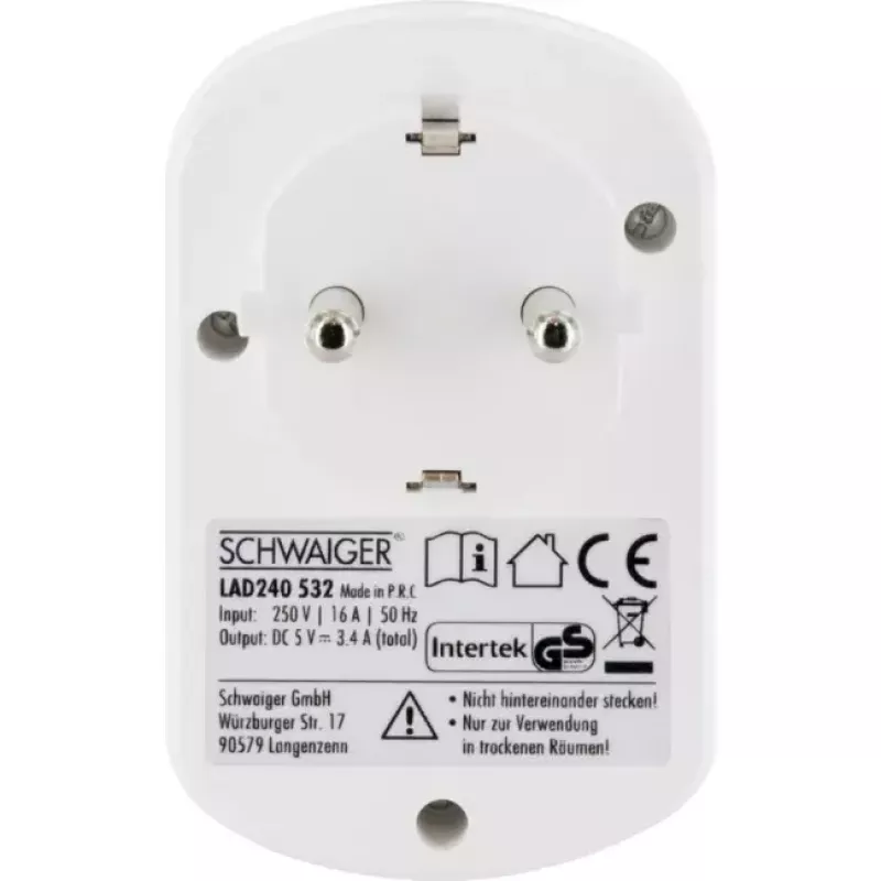Adaptador de ficha de rede tipo F Schwaiger LAD240532