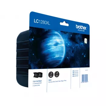 Brother Pack de tinteiros: preto x2, preto, tinta pigmentada, 2 unid., 2400 páginas, embalagem dupla