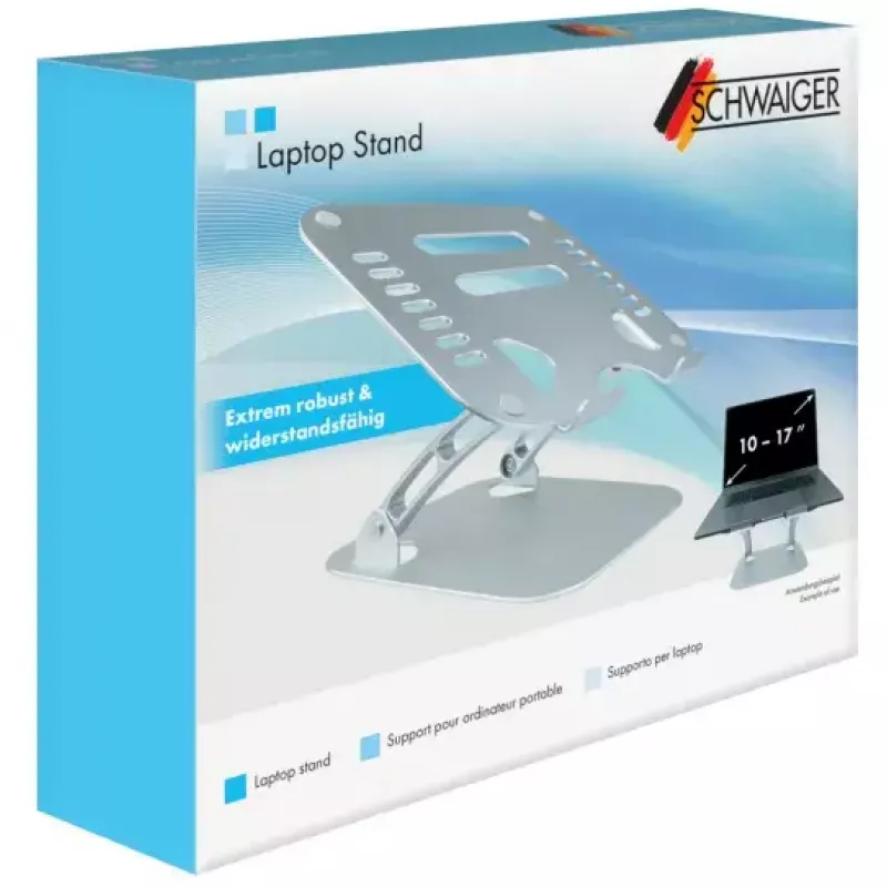 Suporte para portátil Schwaiger LPS1720 513 prateado alumínio 50,8 cm