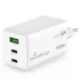 Carregador de dispositivos móveis MediaRange MRMA123 — Carregador rápido CA interior para portátil, smartphone, tablet, 100–240V, 2× USB-C, 20V máx, branco