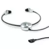 Auscultadores Grundig Swingphone 568 com fios sob o queixo preto, prateado