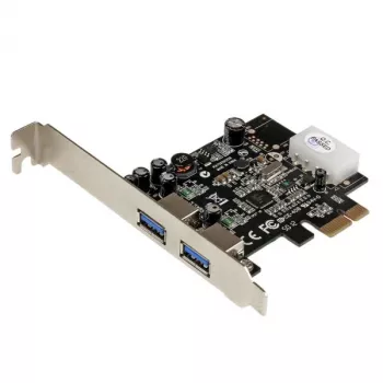 StarTech.com Adaptador de cartão PCI Express (PCIe) SuperSpeed USB 3.0 de 2 portas com UASP - alimentação LP4