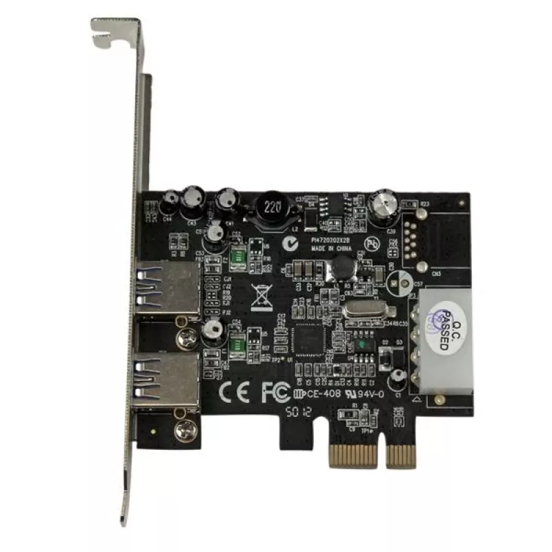 StarTech.com Adaptador de cartão PCI Express (PCIe) SuperSpeed USB 3.0 de 2 portas com UASP - alimentação LP4