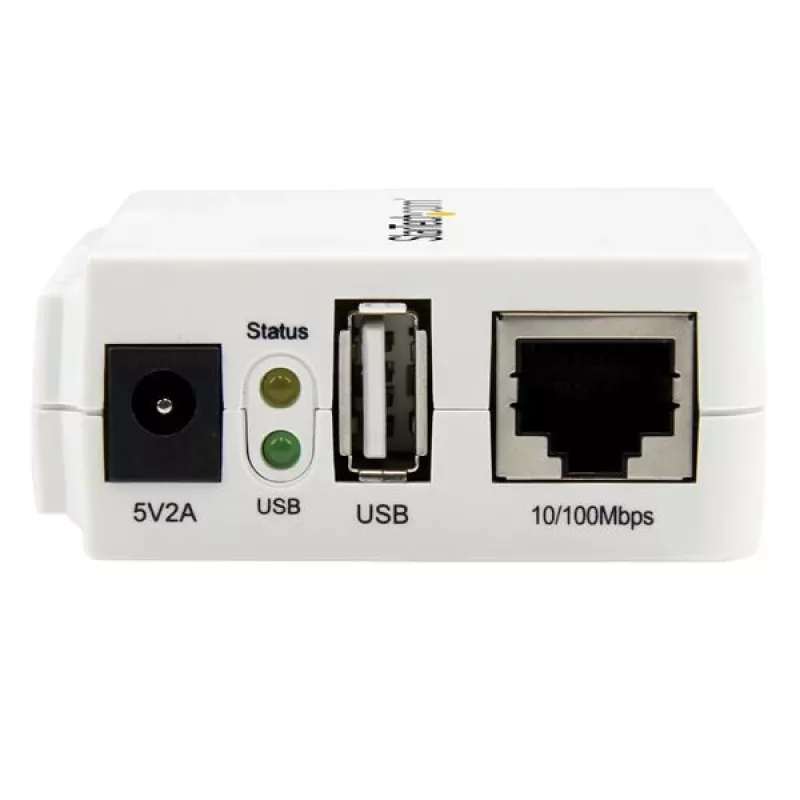 StarTech.com Servidor de impressão de rede USB Wireless N de 1 porta com porta Ethernet 10/100 Mbps – 802.11 b/g/n