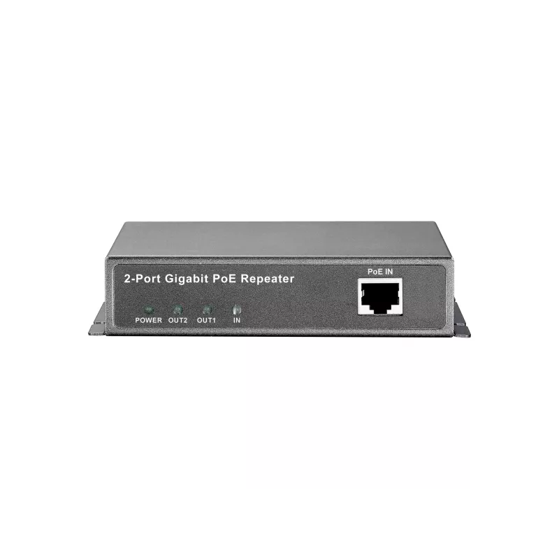 LevelOne POR-0122 repetidor Gigabit PoE, 2x RJ-45, 10/100/1000Base-T, até 100 m
