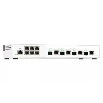 Switch de rede QNAP QSW-M2106-4C gerido L2 2,5G Ethernet (100/1000/2500) branco