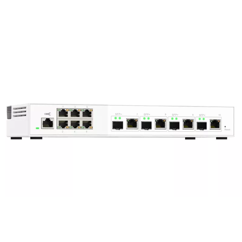 Switch de rede QNAP QSW-M2106-4C gerido L2 2,5G Ethernet (100/1000/2500) branco
