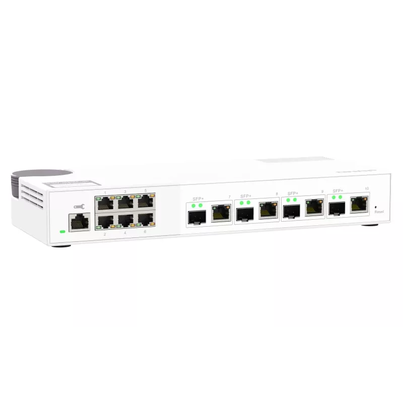Switch de rede QNAP QSW-M2106-4C gerido L2 2,5G Ethernet (100/1000/2500) branco