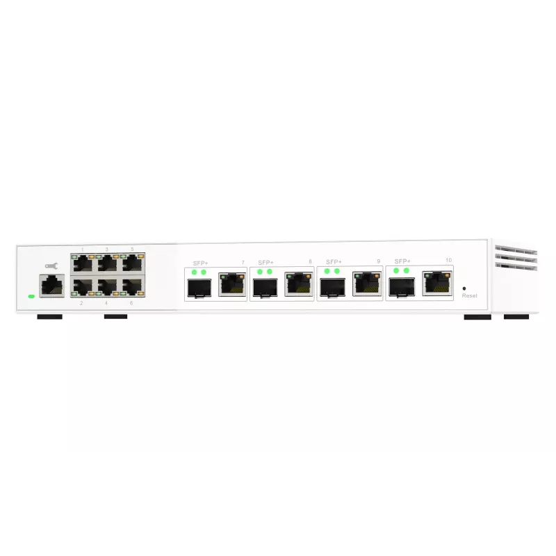 Switch de rede QNAP QSW-M2106-4C gerido L2 2,5G Ethernet (100/1000/2500) branco