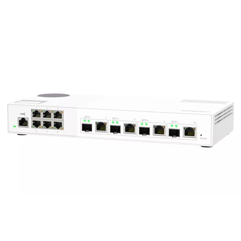 Switch de rede QNAP QSW-M2106-4C gerido L2 2,5G Ethernet (100/1000/2500) branco