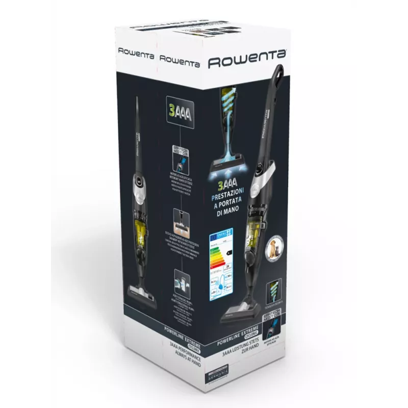 Aspirador vertical/elétrico Rowenta RH8155WA AC seco ciclónico sem saco 0,9 L 750 W preto, prateado, amarelo