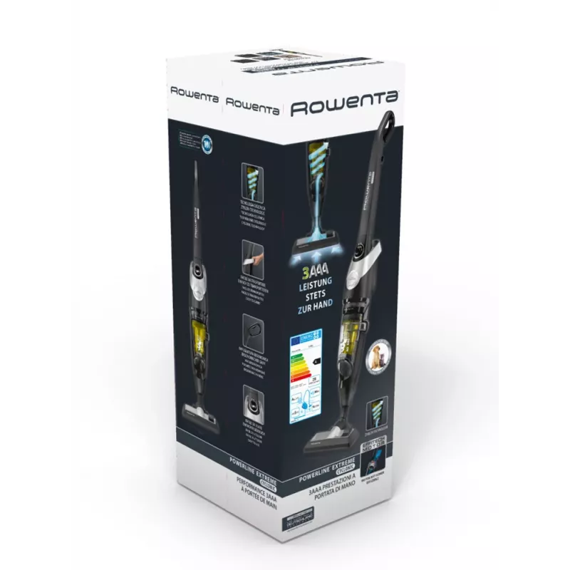 Aspirador vertical/elétrico Rowenta RH8155WA AC seco ciclónico sem saco 0,9 L 750 W preto, prateado, amarelo