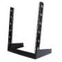 Rack de servidor de secretária StarTech.com 2 postes 12U, rack de computador aberto pequeno de 19 polegadas, rack de rede compacto para equipamento AV/estúdio/dados/IT – rack de dois postes autónomo para aplicações domésticas/de escritório