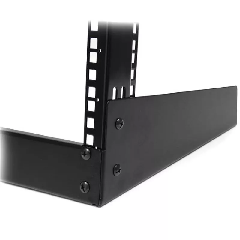 Rack de servidor de secretária StarTech.com 2 postes 12U, rack de computador aberto pequeno de 19 polegadas, rack de rede compacto para equipamento AV/estúdio/dados/IT – rack de dois postes autónomo para aplicações domésticas/de escritório