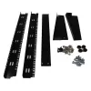 Rack de servidor de secretária StarTech.com 2 postes 12U, rack de computador aberto pequeno de 19 polegadas, rack de rede compacto para equipamento AV/estúdio/dados/IT – rack de dois postes autónomo para aplicações domésticas/de escritório