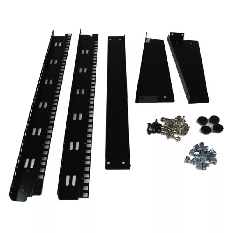 Rack de servidor de secretária StarTech.com 2 postes 12U, rack de computador aberto pequeno de 19 polegadas, rack de rede compacto para equipamento AV/estúdio/dados/IT – rack de dois postes autónomo para aplicações domésticas/de escritório