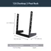 Rack de servidor de secretária StarTech.com 2 postes 12U, rack de computador aberto pequeno de 19 polegadas, rack de rede compacto para equipamento AV/estúdio/dados/IT – rack de dois postes autónomo para aplicações domésticas/de escritório