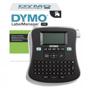 DYMO LabelManager ® ™ 210D - AZERTY, D1, transferência térmica, 180 x 180 DPI, 12 mm/s, preto, prateado