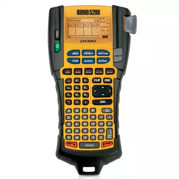 Impressora de etiquetas industriais DYMO RHINO 5200 | Etiquetadora com mala | Teclas de acesso rápido que poupam tempo | Impressão rápida | Impressora de etiquetas robusta para estaleiros e tarefas de etiquetagem exigentes | Ficha UK