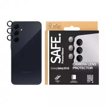 Proteção de Lente da Câmara PanzerGlass SAFE. by ® Preto Samsung Galaxy A35 5G