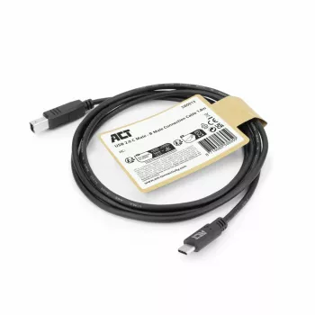 Cabo USB 2.0 ACT, USB-C para USB-B, 1,8 metros