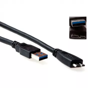 Cabo USB 3.0 Ficha Macho A - Ficha Macho Micro-B 0,50 m ACT SB3028